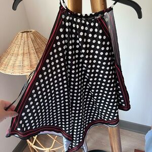 Black and White Polka Dot Halter Top